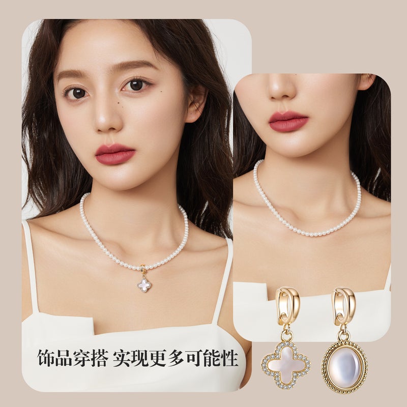 Pearl Necklace Accessories Buckle For Women High-End Exquisite Diy Jewelry Daily Versatile Pendant Single Pendant - Image 5